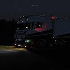 Nachtfahrt  mit voller Beleuchtung